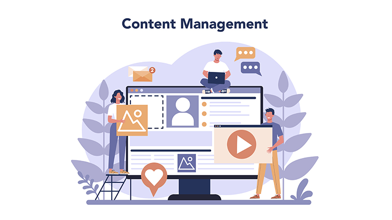 CMSを導入しているWEBサイトのイラスト