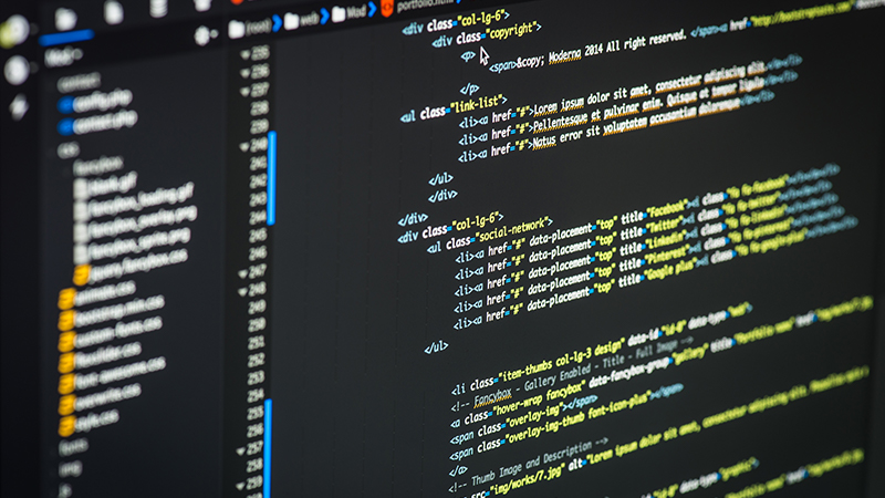 コーディングのエディタ画面の画像