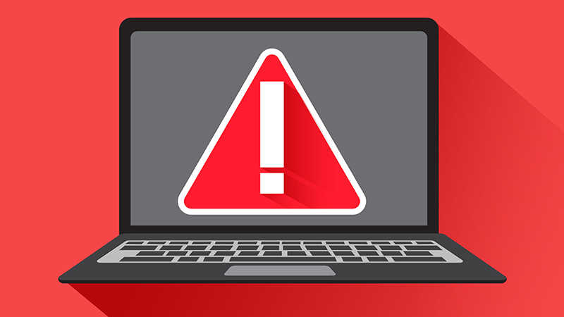 WEBサーバの保守を怠ると危険なことを表しているイラスト