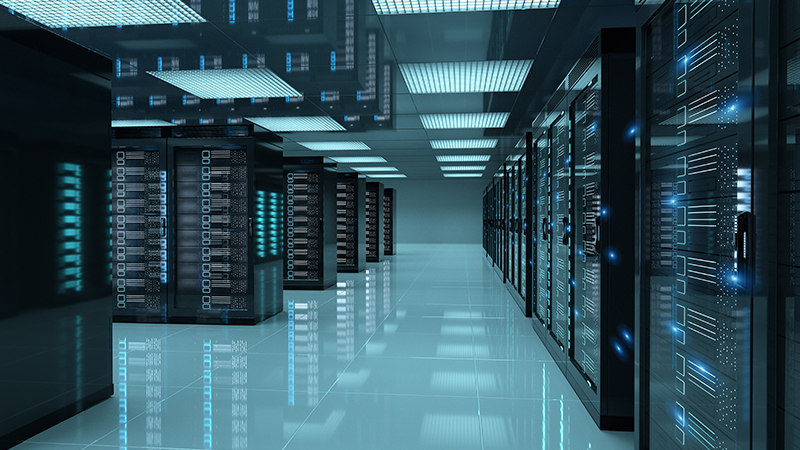 サーバが管理されている部屋の写真