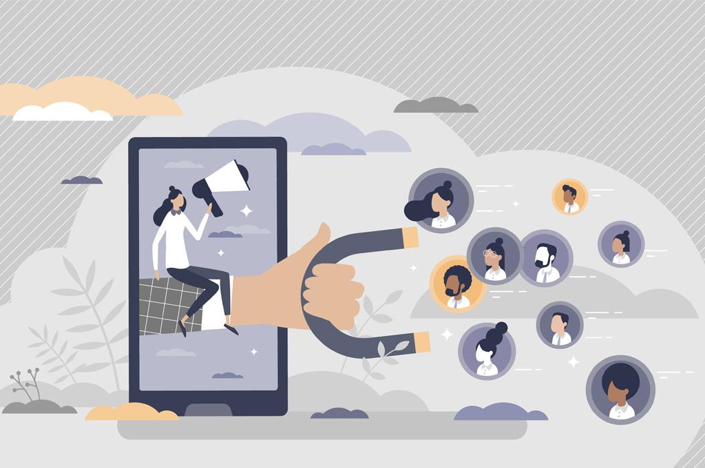 HPから集客するイメージ