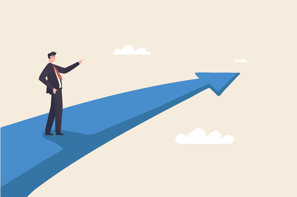 未来に向けて動くイメージ