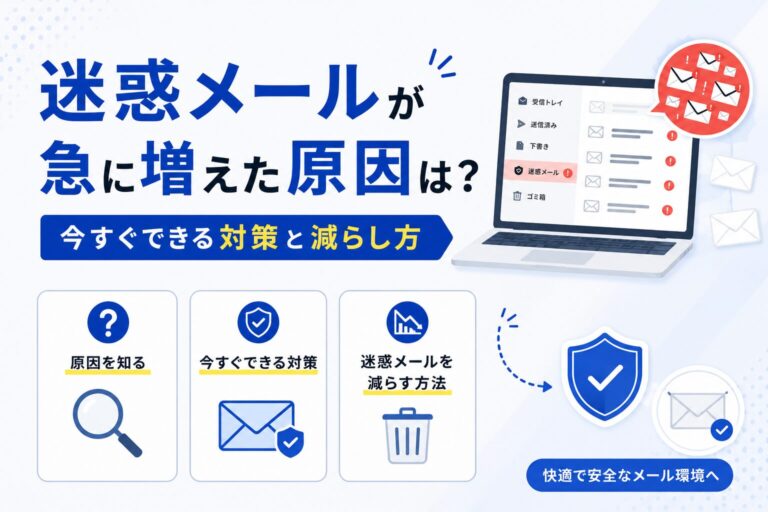 迷惑メールが急に増えた原因は？今すぐできる対策と減らし方