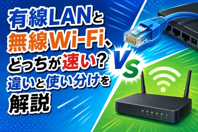有線LANと無線Wi-Fi、どっちが速い？違いと使い分けを解説